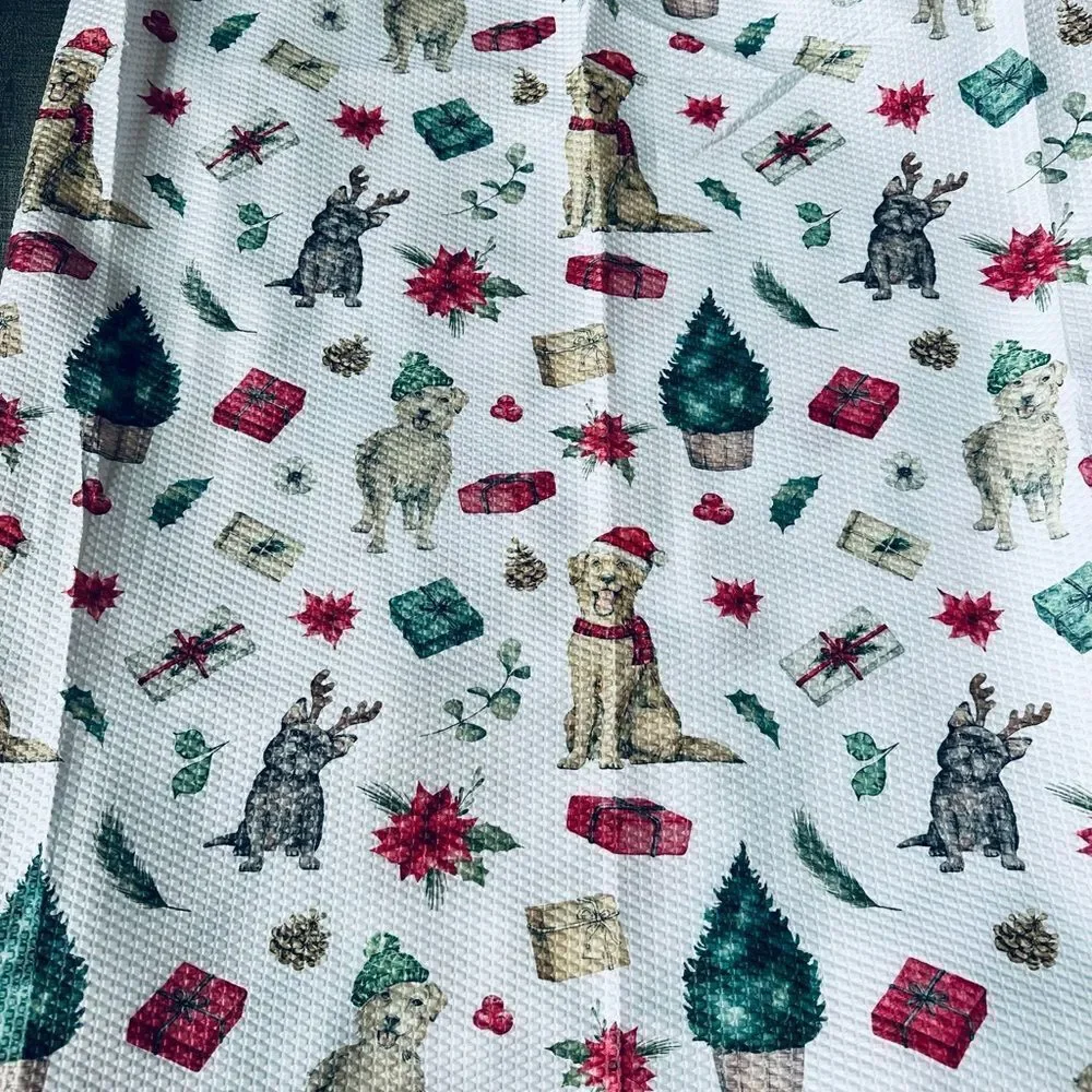 Christmas Dogs Holiday 13-pc Shower Curtain Bath Set